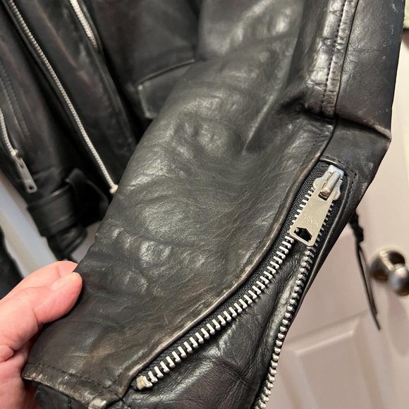 Brian Setzer Tribute, Black Leather Motorcycle Jacket - Picture 2 of 10